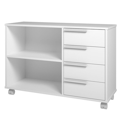 Rack para TV Até 40 Polegadas 4 Gavetas Branco 540 - Pnr Móveis