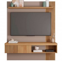 Painel para TV Até 55 Polegadas Jade 1 Porta Ripado Buriti/Fendi - Caemmun