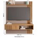 Painel para TV Até 55 Polegadas Jade 1 Porta Ripado Buriti/Fendi - Caemmun