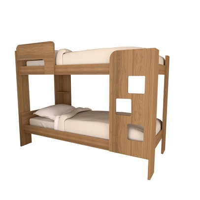 Beliche Escadinha 1 Prateleira 100% Mdf Grade de Proteção Ypê - Panorama Móveis