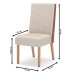 Mesa de Jantar 6 Lugares Adriana com Vidro Nature/Courino/Linho - Henn