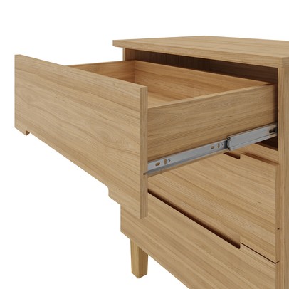Mesa de Cabeceira Logan 3 Gavetas 100% Mdf Olmo - Mambel