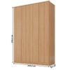 Guarda-Roupa Solteiro Logan 4 Portas 2 Gavetas 100% Mdf Olmo - Mambel