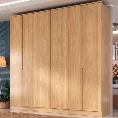 Guarda-Roupa Casal Logan 6 Portas 4 Gavetas 100% Mdf Olmo - Mambel