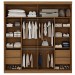 Guarda-Roupa Casal Star 2 Portas com Espelho 100% Mdf Nogueira/Areia - Mambel