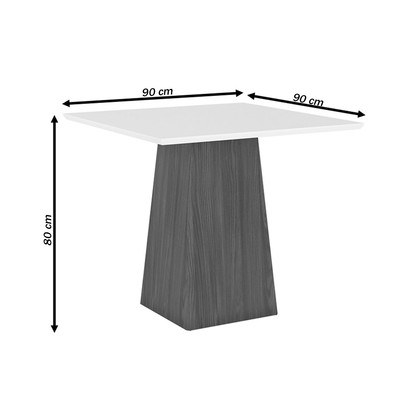 Mesa de Jantar 4 Lugares Milla Nature/Off White/Linho - Henn
