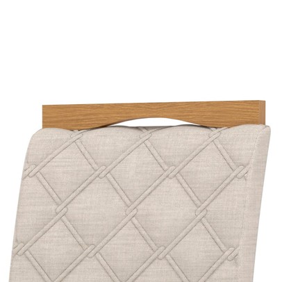 Mesa de Jantar 4 Lugares Dora Nature/Off White/Linho - Henn