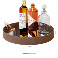 Bandeja Andiroba Luxo 35cm Castanho - Jb Bechara