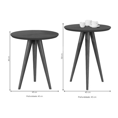 Kit 2 Mesas de Canto Nature 8003 - Jb Bechara