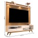 Estante para TV Até 75 Polegadas 2 Gavetas com Led Elmo/Perola 52322 - Jb Bechara