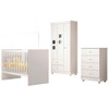 Quarto de Bebê Completo Life 100% Mdf 3 Portas 6 Gavetas Branco 2274 - Tigus Baby