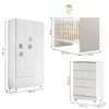 Quarto de Bebê Completo Life 100% Mdf 3 Portas 6 Gavetas Branco 2274 - Tigus Baby