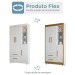 Quarto de Bebê Completo Flocos 100% Mdf 4 Portas 2 Gavetas Branco 4103 - Tigus Baby