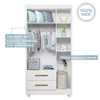 Quarto de Bebê Completo Flocos 100% Mdf 4 Portas 2 Gavetas Branco 4103 - Tigus Baby