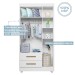 Quarto de Bebê Completo Flocos 100% Mdf 4 Portas 2 Gavetas Branco 4103 - Tigus Baby