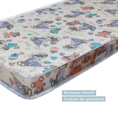 Quarto de Bebê Completo Flocos 100% Mdf 4 Portas 2 Gavetas Branco 4103 - Tigus Baby