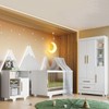 Quarto de Bebê Completo Flocos 100% Mdf 4 Portas 2 Gavetas Branco 4105 - Tigus Baby