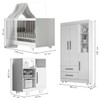 Quarto de Bebê Completo Flocos 100% Mdf 4 Portas 2 Gavetas Branco 4105 - Tigus Baby