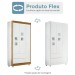 Quarto de Bebê Completo Life 100% Mdf 3 Portas 6 Gavetas Branco/Ypê 4110 - Tigus Baby
