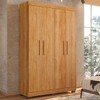 Guarda-Roupa Solteiro Flórida 4 Portas 3 Gavetas 100% Mdf Amadeirado - Tigus Baby
