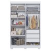 Guarda-Roupa Solteiro Flórida 4 Portas 3 Gavetas 100% Mdf Branco - Tigus Baby