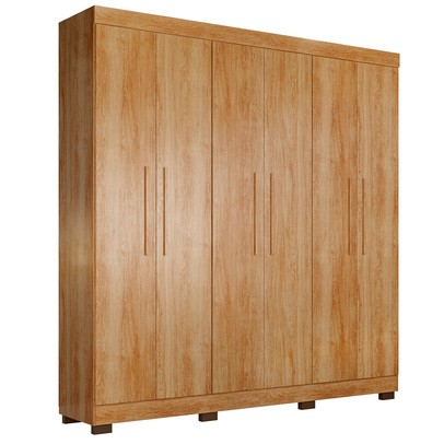 Guarda-Roupa Casal Flórida 100% Mdf 6 Portas 4 Gavetas Amadeirado 4460 - Tigus Baby