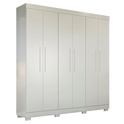 Guarda-Roupa Casal Flórida 100% Mdf 6 Portas 4 Gavetas Branco 4460 - Tigus Baby