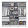 Guarda-Roupa Casal Flórida 100% Mdf 6 Portas 4 Gavetas Branco 4460 - Tigus Baby
