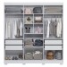Guarda-Roupa Casal Flórida 100% Mdf 6 Portas 4 Gavetas Branco 4460 - Tigus Baby