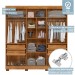 Guarda-Roupa Casal Flórida 100% Mdf 6 Portas 4 Gavetas Amadeirado/Off White 4460 - Tigus Baby