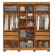 Guarda-Roupa Casal Flórida 100% Mdf 6 Portas 4 Gavetas Amadeirado/Off White 4460 - Tigus Baby