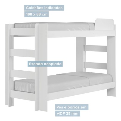 Beliche Flórida 100% Mdf Branco 4846 - Tigus Baby