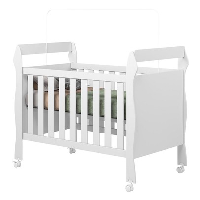 Berço Mini Cama 3 em 1 Soninho 100% Mdf Branco 4850 - Tigus Baby