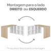 Escritório Completo Nero Carvalho/Branco - Artany Móveis