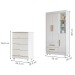 Quarto de Bebê Completo Lara 100% Mdf 3 Portas 6 Gavetas Branco 5346 - Tigus Baby