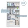 Quarto de Bebê Completo Lara 100% Mdf 3 Portas 6 Gavetas Branco 5346 - Tigus Baby