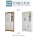 Quarto de Bebê Completo Lara 100% Mdf 3 Portas 6 Gavetas Amadeirado/Branco 5346 - Tigus Baby