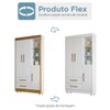 Quarto de Bebê Completo Lara 100% Mdf 3 Portas 2 Gavetas Amadeirado/Branco 5351 - Tigus Baby