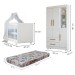 Quarto de Bebê Completo Lara 100% Mdf 3 Portas 2 Gavetas Branco 5354 - Tigus Baby