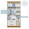 Quarto de Bebê Completo Lara 100% Mdf 3 Portas 2 Gavetas Amadeirado/Branco 5354 - Tigus Baby