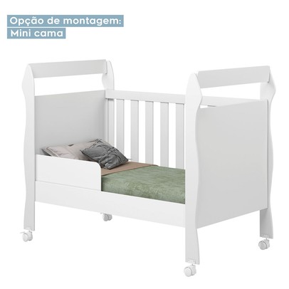 Quarto de Bebê Completo Mila 100% Mdf 4 Portas 6 Gavetas Branco 5299 - Tigus Baby