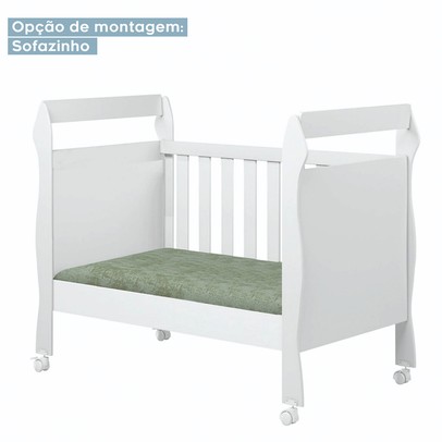 Quarto de Bebê Completo Mila 100% Mdf 4 Portas 6 Gavetas Branco 5299 - Tigus Baby