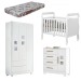 Quarto de Bebê Completo Mila 100% Mdf 4 Portas 6 Gavetas Branco 5299 - Tigus Baby