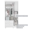 Quarto de Bebê Completo Mila 100% Mdf 4 Portas 6 Gavetas Branco 5299 - Tigus Baby