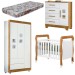 Quarto de Bebê Completo Mila 100% Mdf 4 Portas 6 Gavetas Branco/Amadeirado 5299 - Tigus Baby