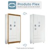 Quarto de Bebê Completo Mila 100% Mdf 4 Portas 6 Gavetas Branco/Amadeirado 5299 - Tigus Baby