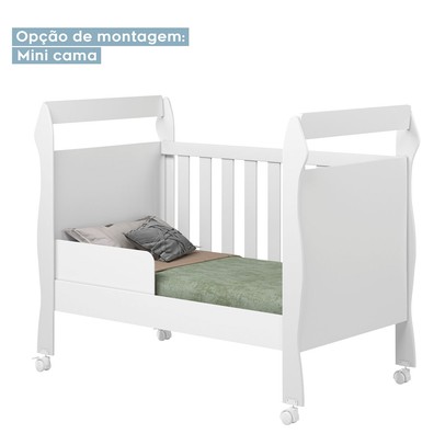 Quarto de Bebê Completo Mila 100% Mdf 4 Portas 6 Gavetas Branco 5425 - Tigus Baby