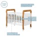 Quarto de Bebê Completo Mila 100% Mdf 4 Portas 6 Gavetas Branco/Amadeirado 5425 - Tigus Baby