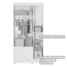 Quarto de Bebê Completo Mila 100% Mdf 4 Portas 6 Gavetas Branco/Amadeirado 5425 - Tigus Baby