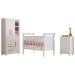 Quarto de Bebê Completo Zara 100% Mdf 3 Portas 6 Gavetas Branco 5428 - Tigus Baby